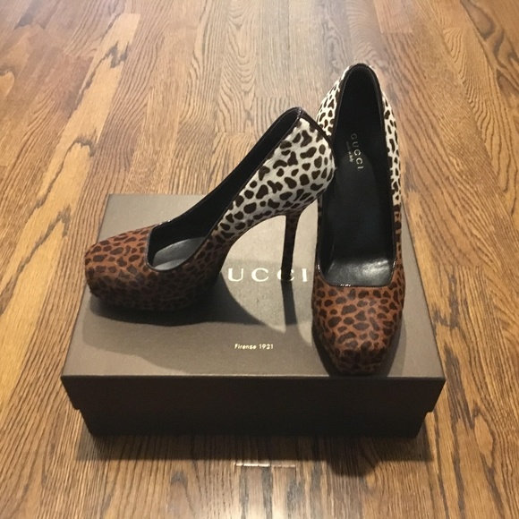 Gucci Multicolor Leopard Print Pumps - Picture 3 of 6